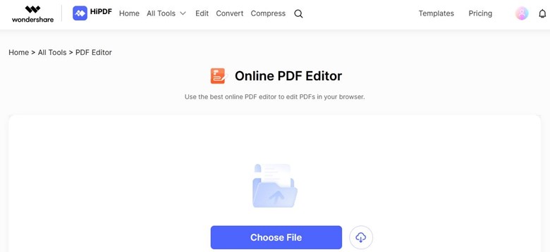 upload pdf in pdf editor online