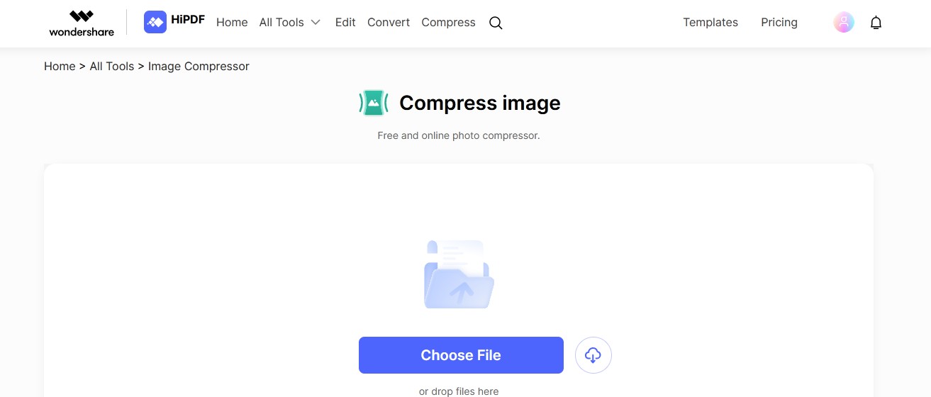 choose file to compress jpeg to 50kb