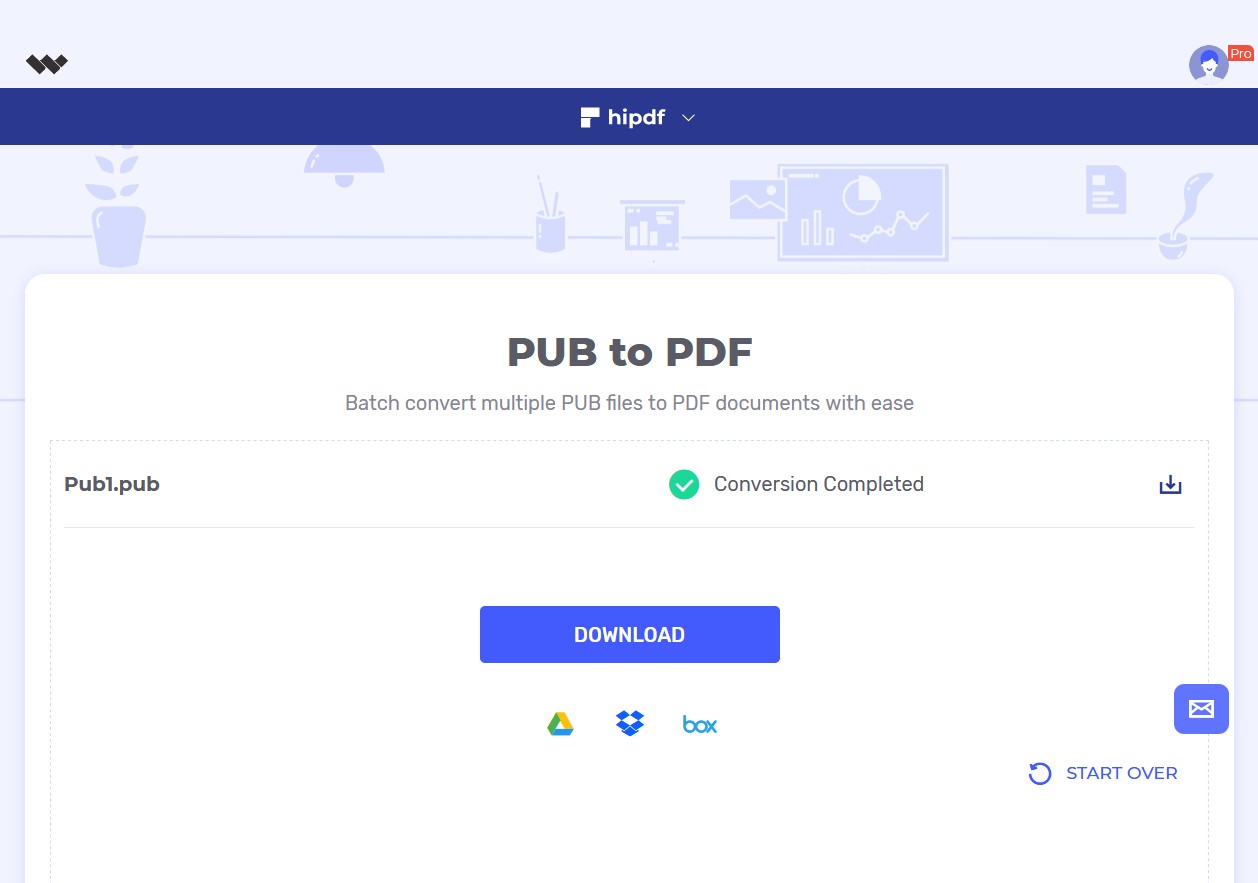 convert pub to pdf onlinr