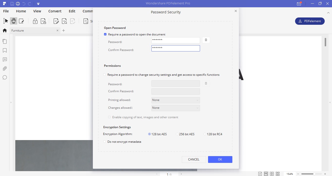 encrypt pdf on pdfelement