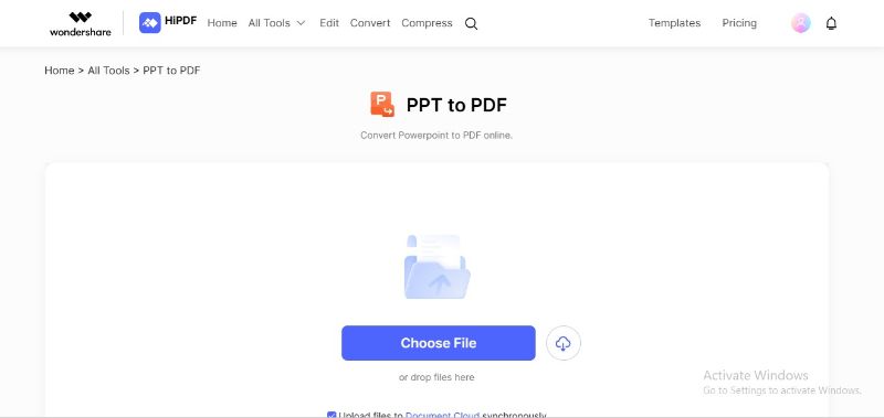 choose file hipdf