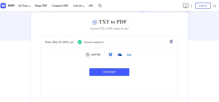 how to convert txt to pdf online