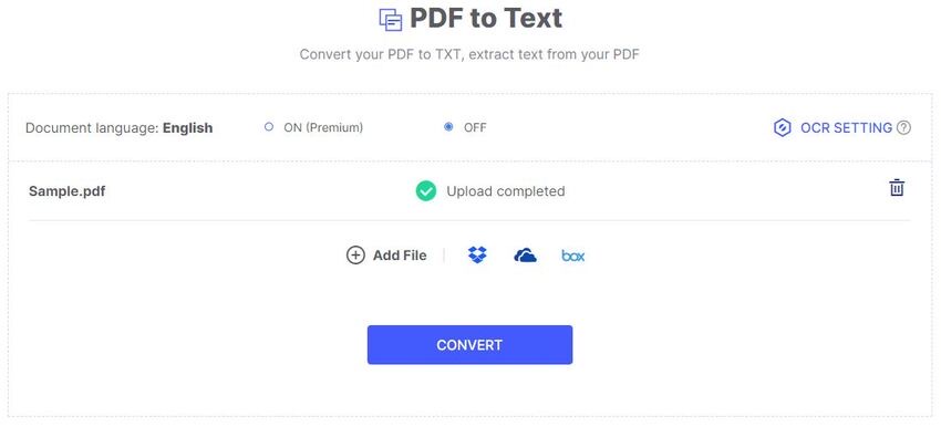 how to convert pdf to txt online