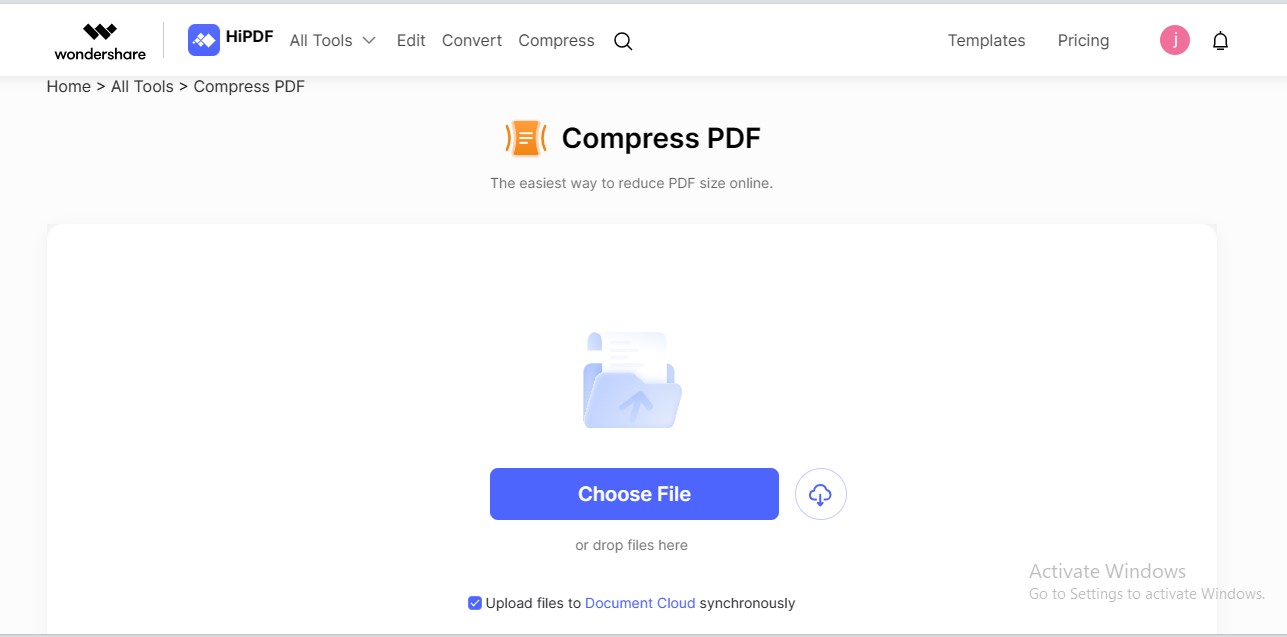 hipdf compress pdf 1mb