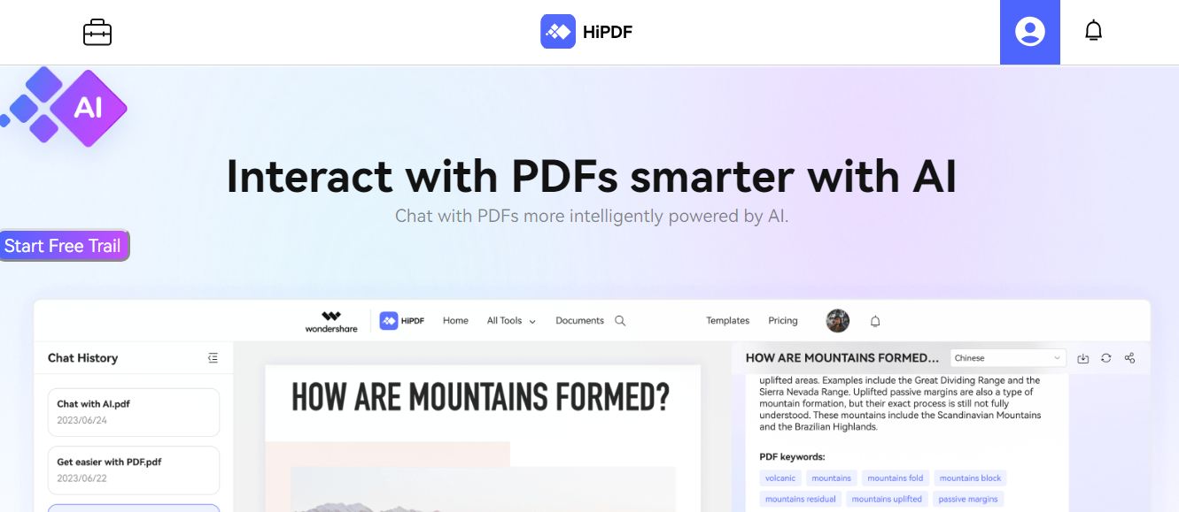 hipdf to share pdf to facebook
