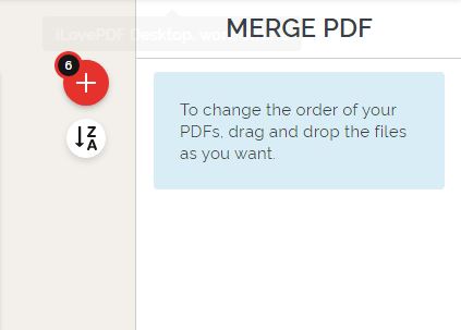 ilovepdf arranging the pdf files