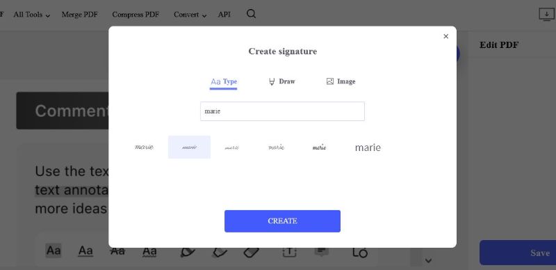 create custom sign using hipdf