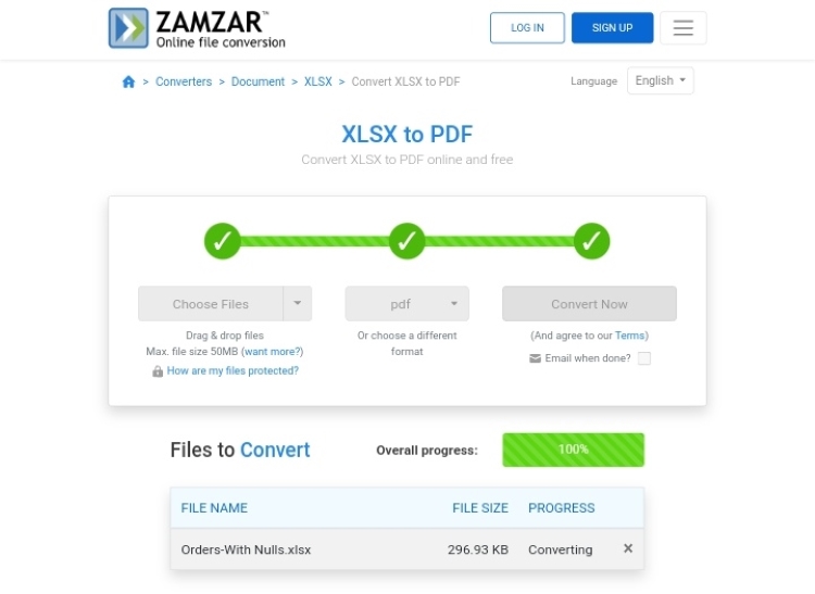 free xlxs to pdf converter online