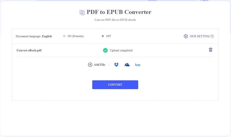 convert pdf to epub  online