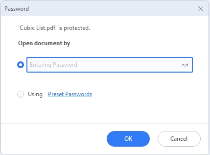 pdfelement opening password