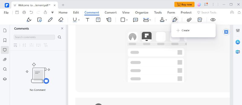 add signature to pdf with comment option