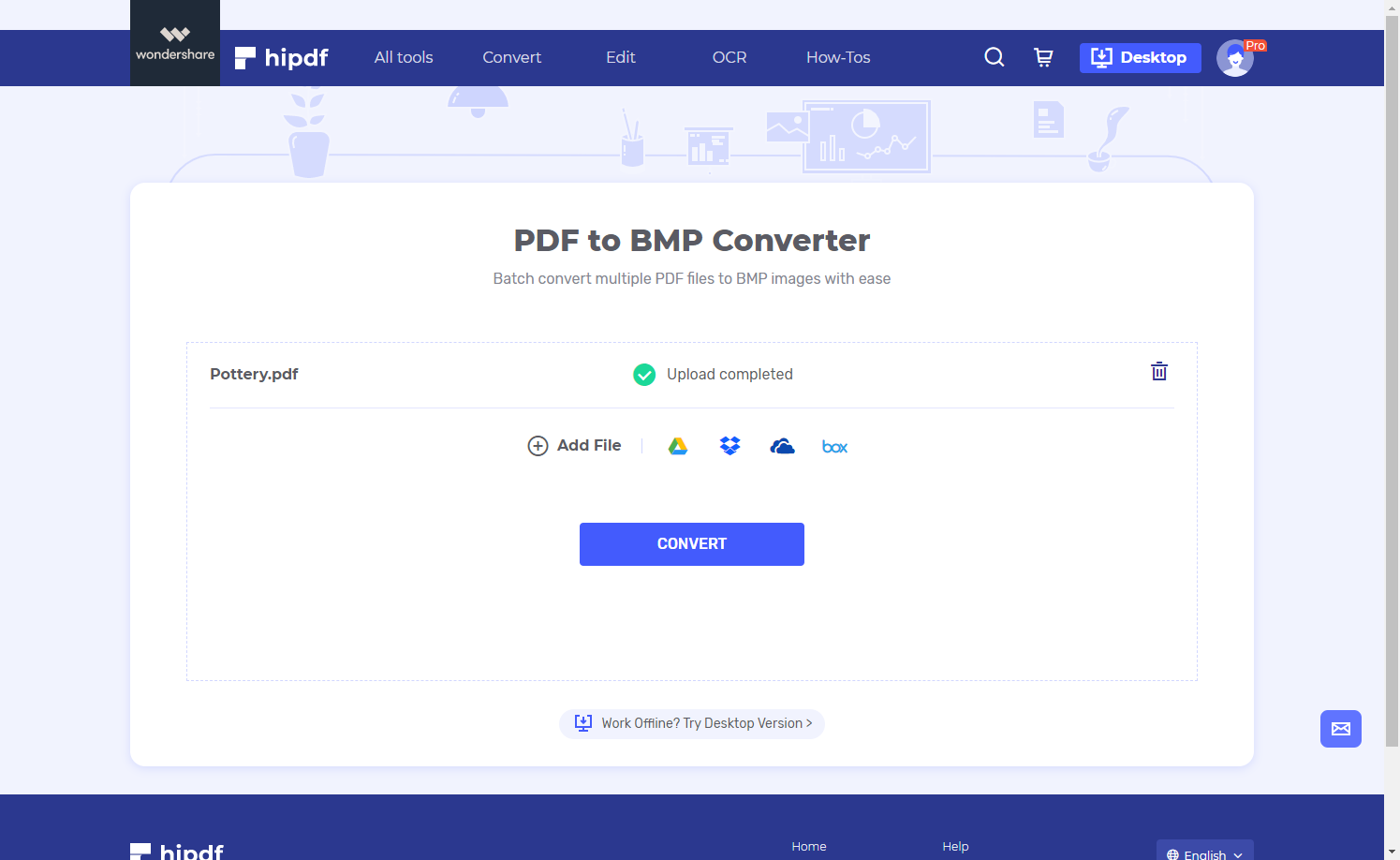 upload pdf to bmp