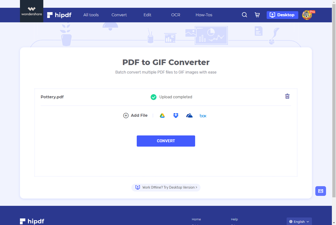 upload pdf to gif