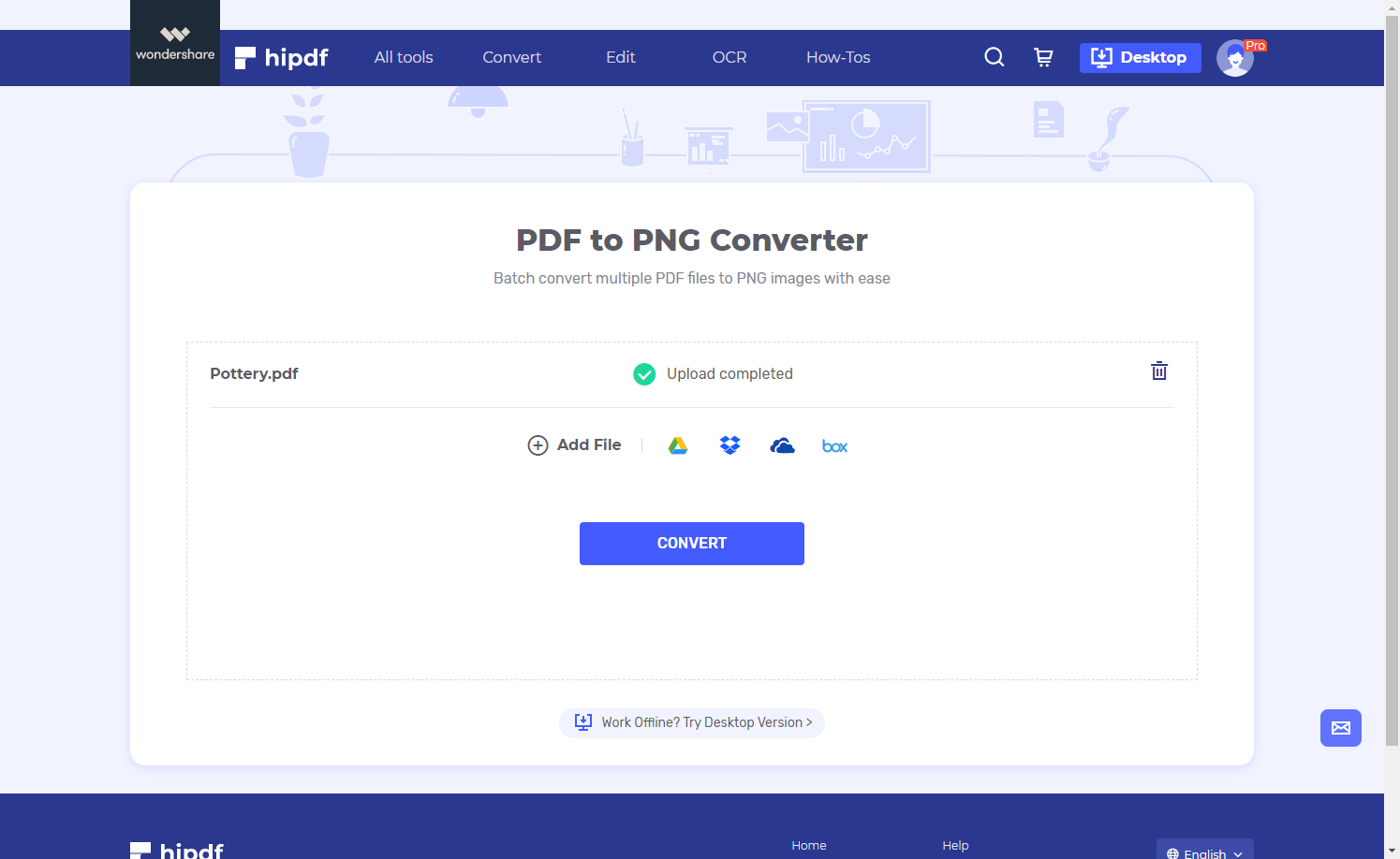 upload pdf to png