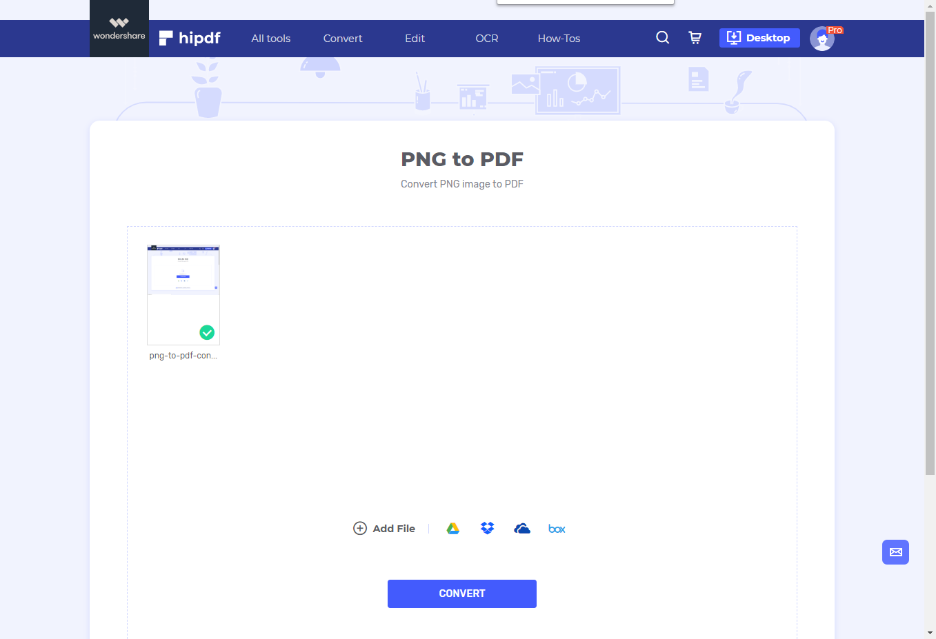 upload png to pdf