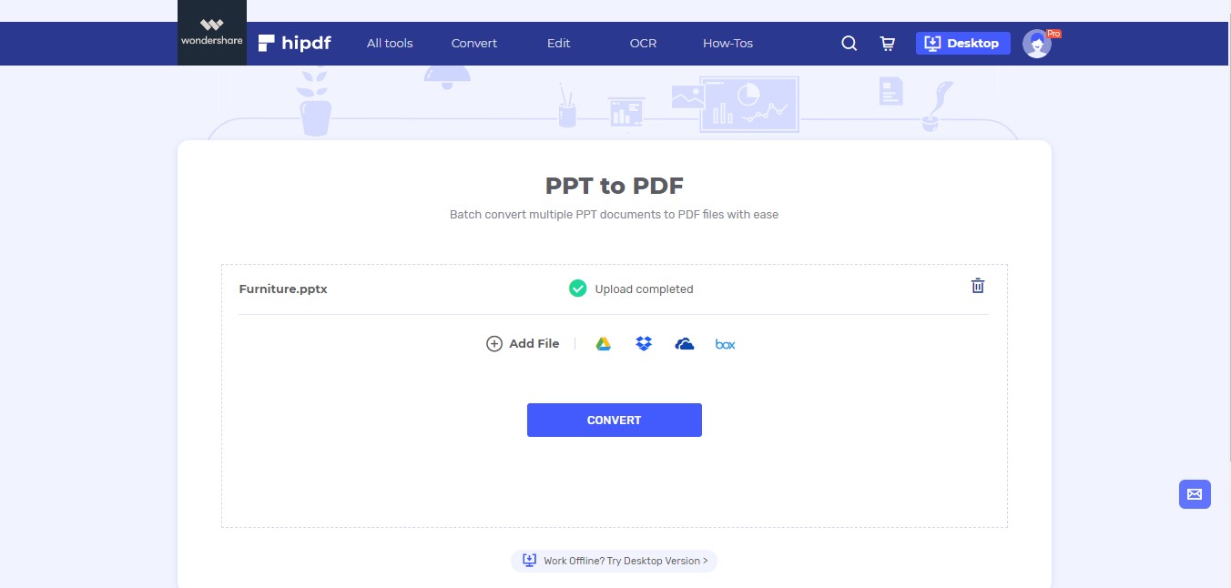 upload ppt to pdf