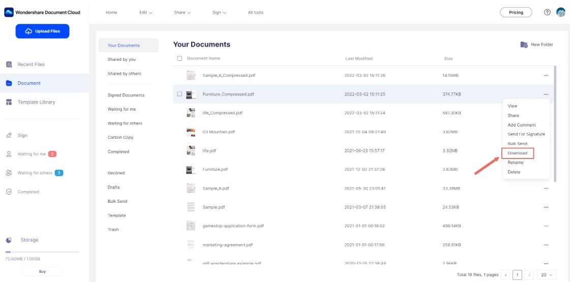 wondershare document cloud download unlocked pdf