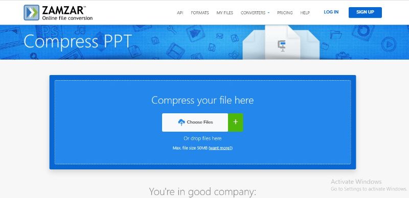 zamzar compress powerpoint file online