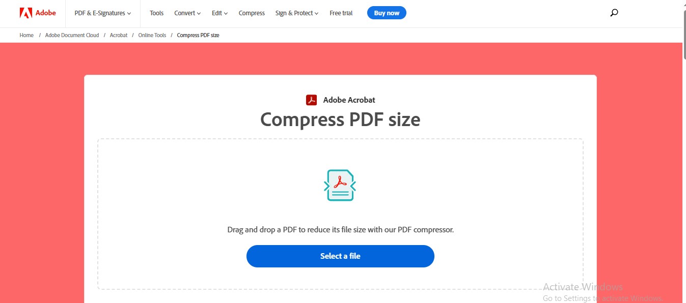 adobe online compressor resize pdf