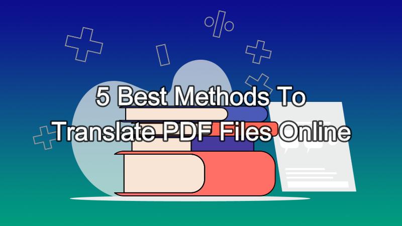 best methods for pdf translation