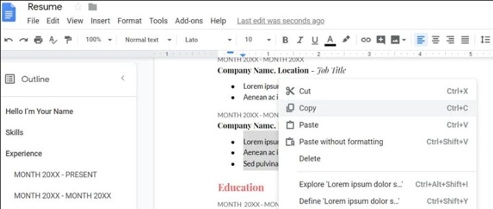 copy text from pdf google docs