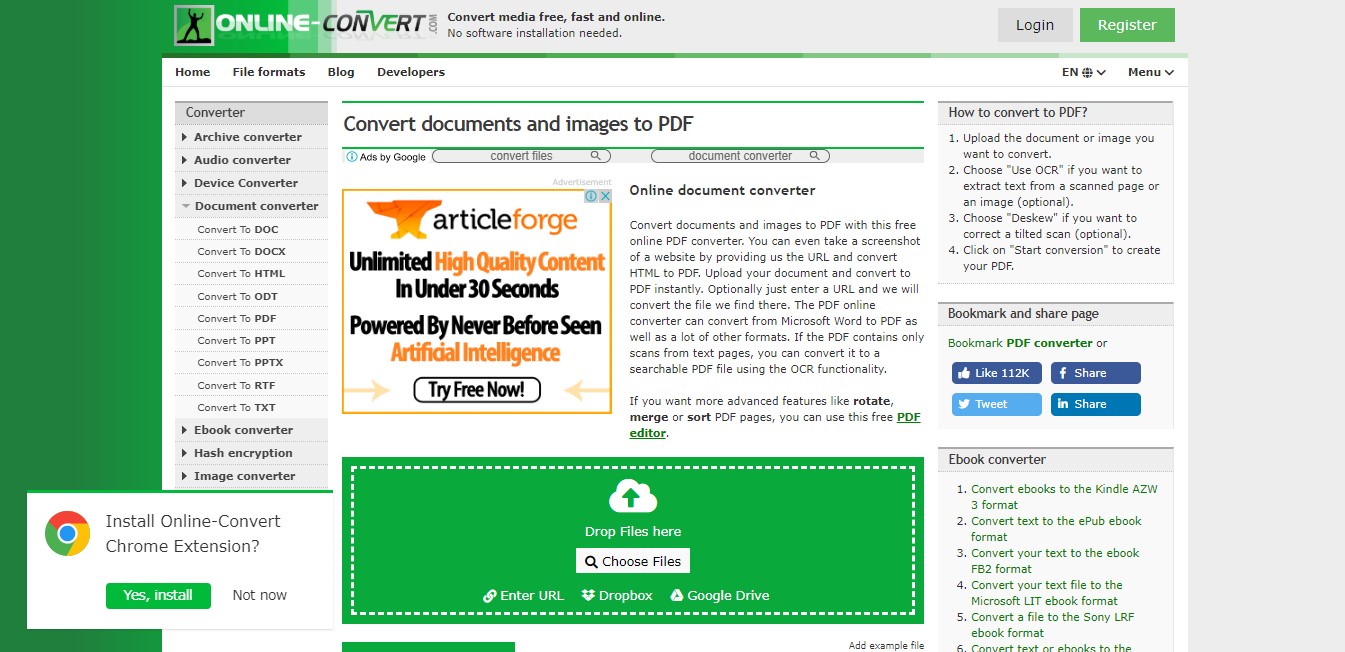 documentonlineconvert tiff to pdf converter
