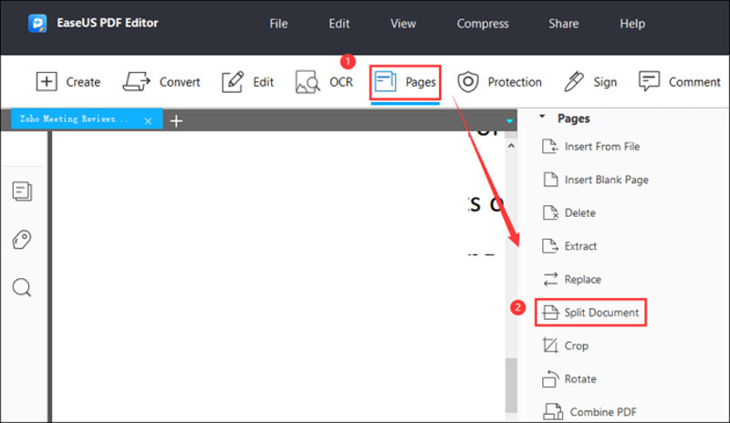 separate pdf pages in easeus pdf editor