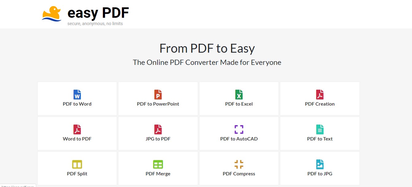 easypdf pdf to excel converter online