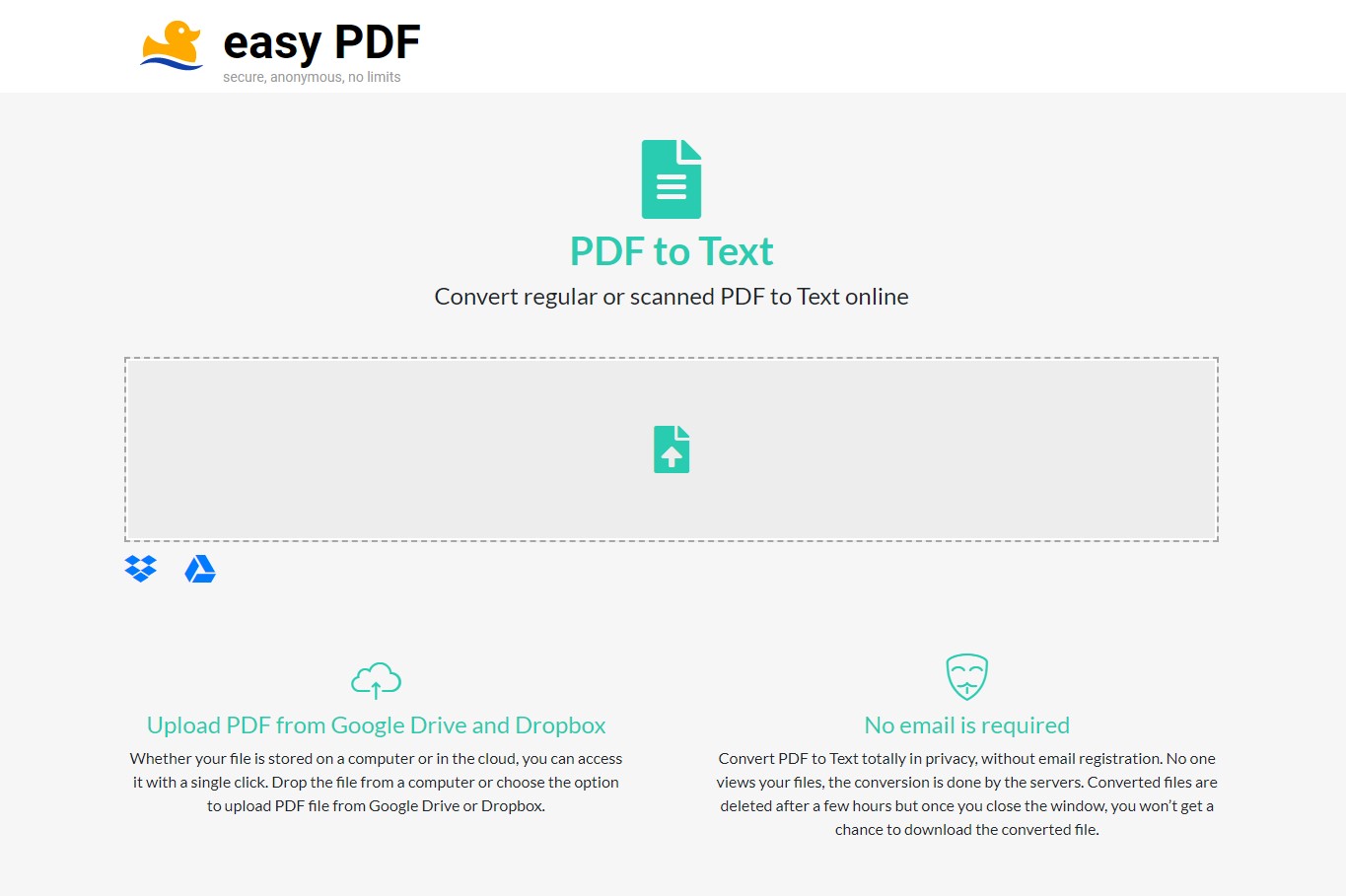 easypdf pdf to text converter