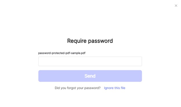 enter password hipdf