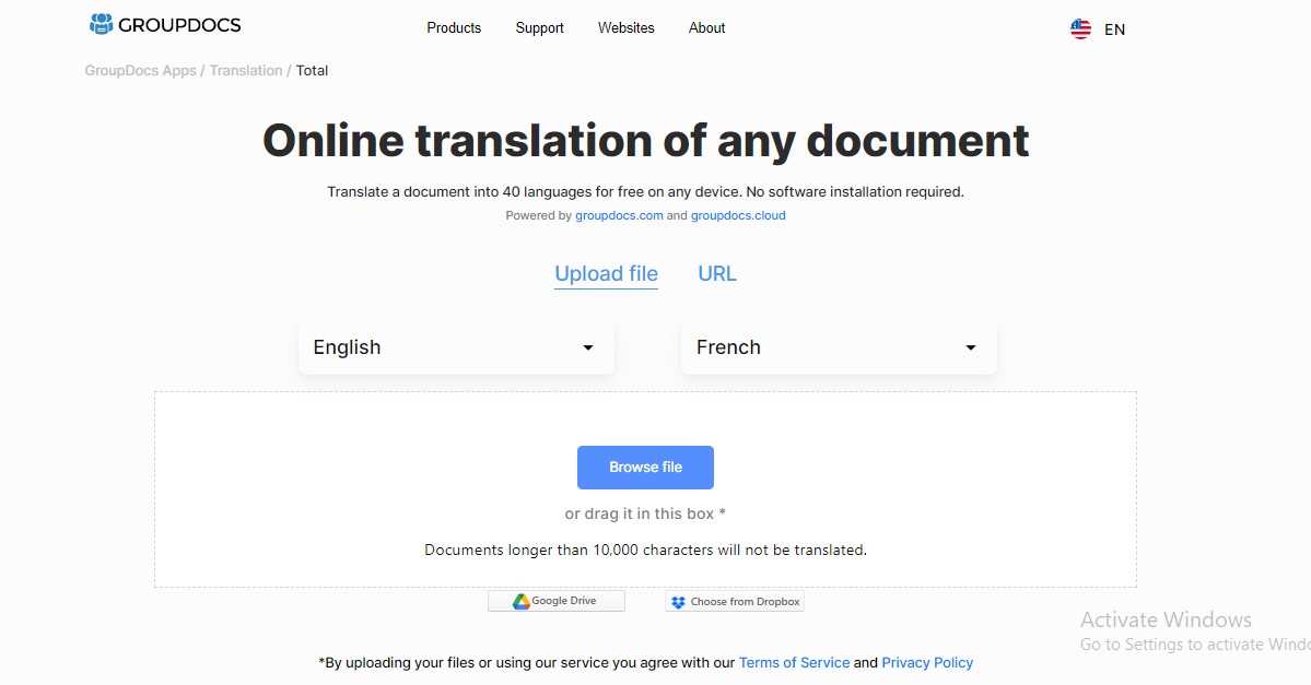 groupdocs online translator