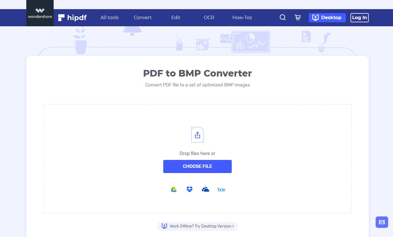 Как перевести файл bmp в pdf