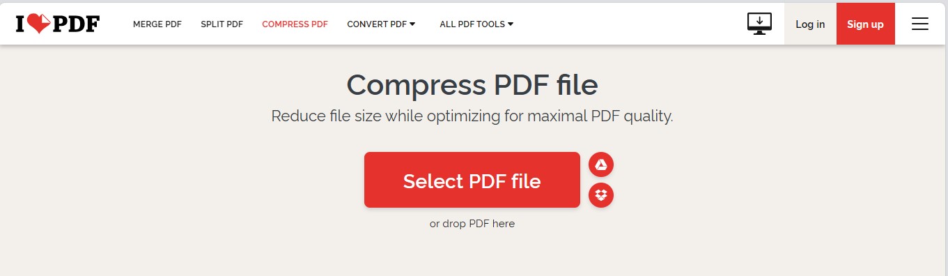 ilovepdf resize pdf online tool