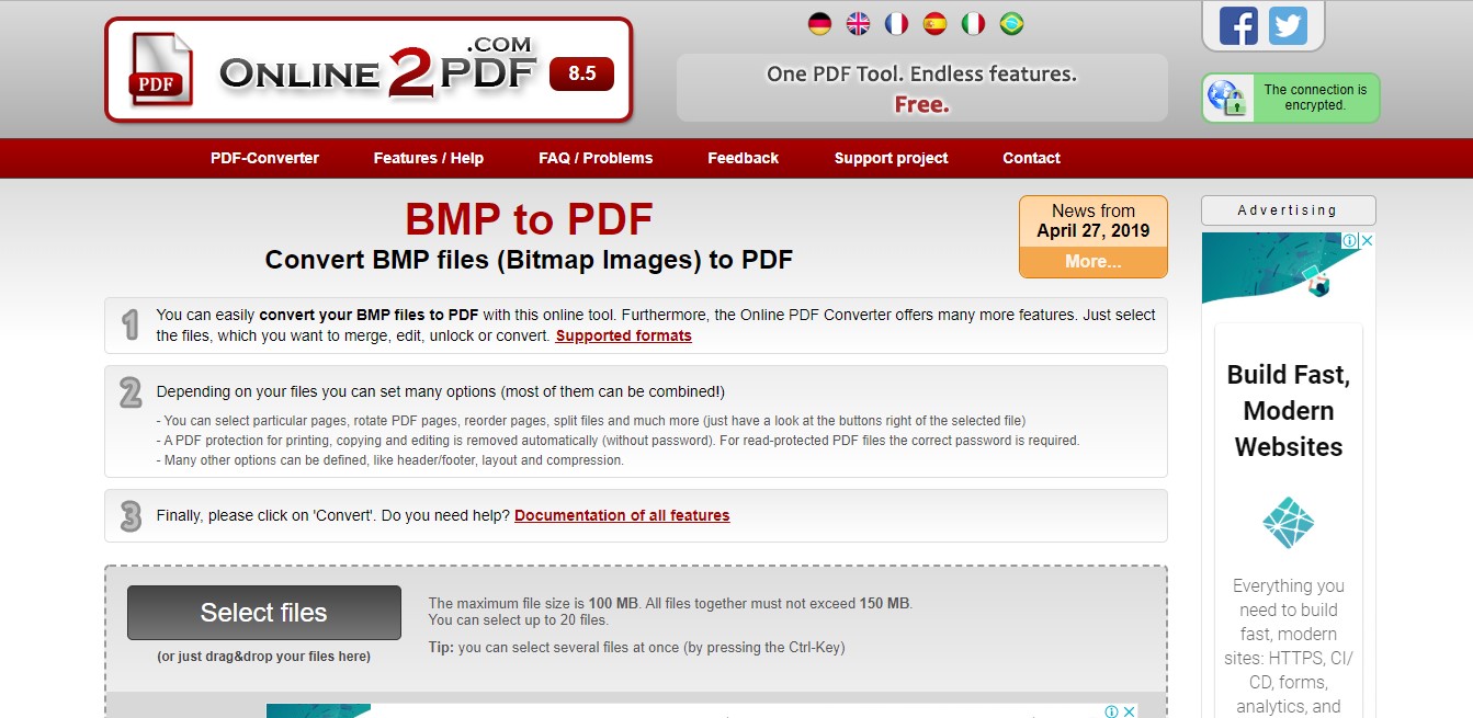 bitmap image to pdf converter