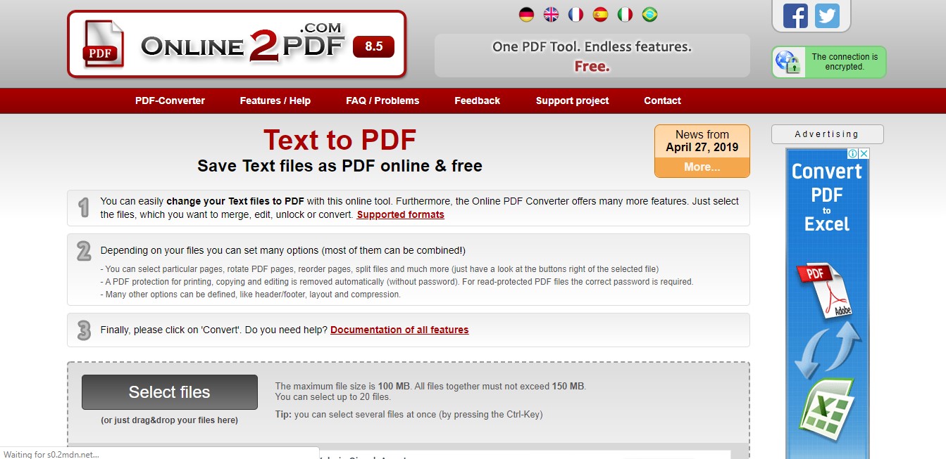online2pdf txt to pdf converter