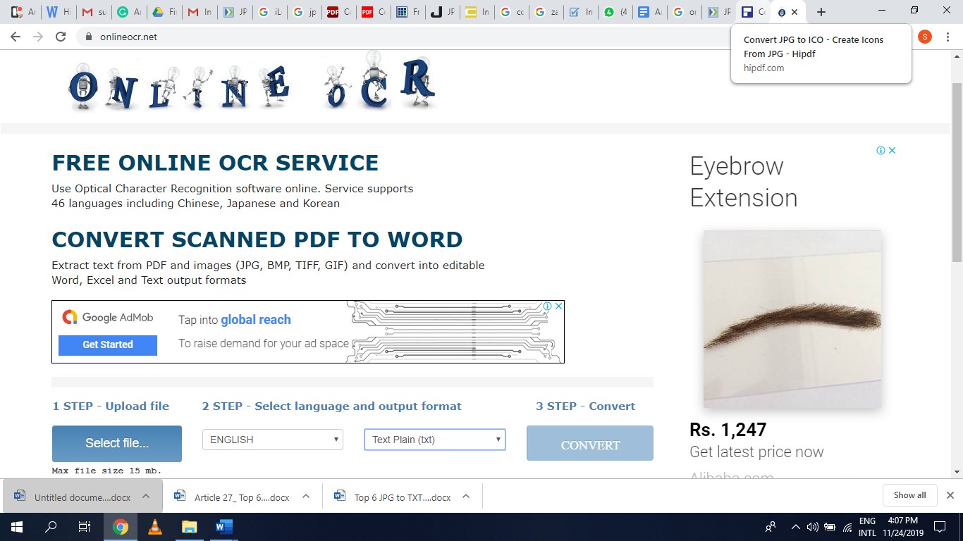 free online ocr convert from pdf to word