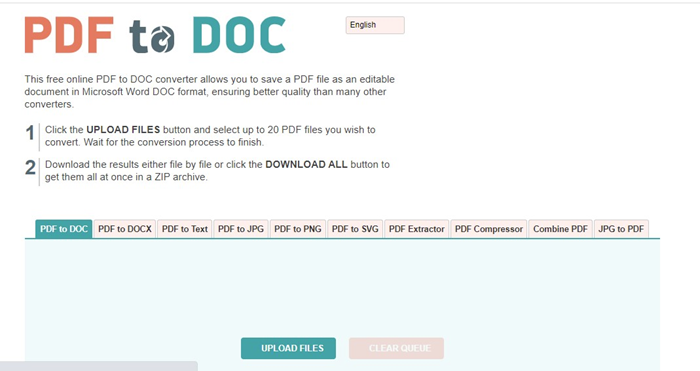 online pdf to word file converter