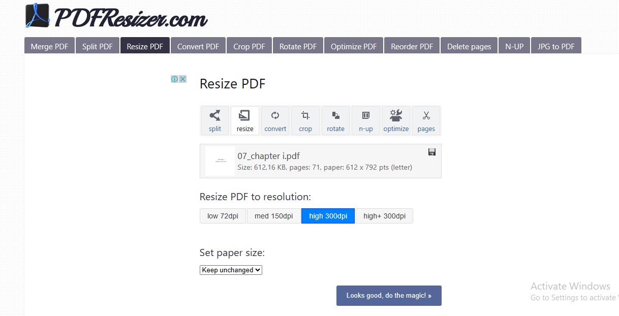 pdf resizer online resize pdf tool