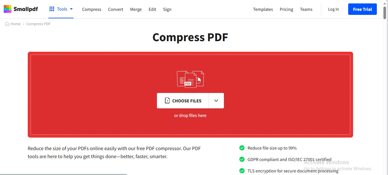 smallpdf resize pdf file free