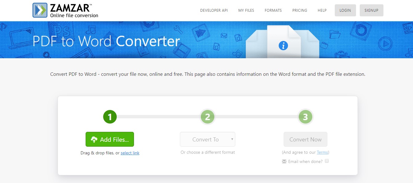 zamzar bmp to pdf converter online