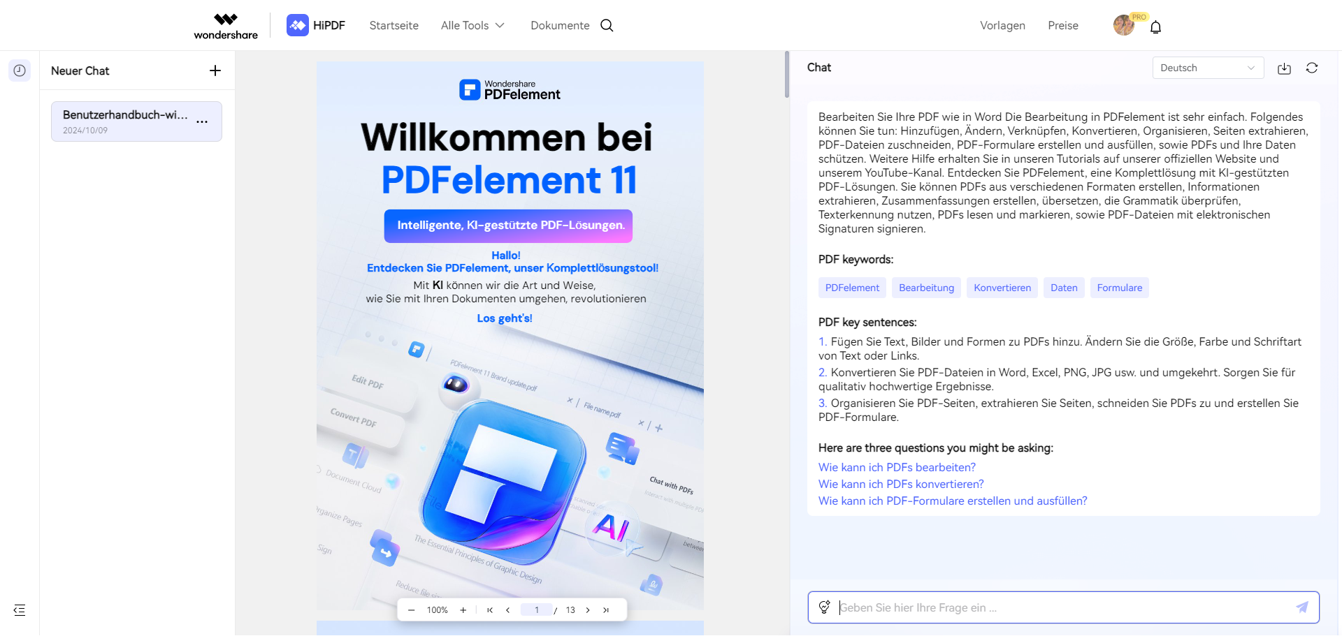 Wondershare hipdf kostenloser übersetzer