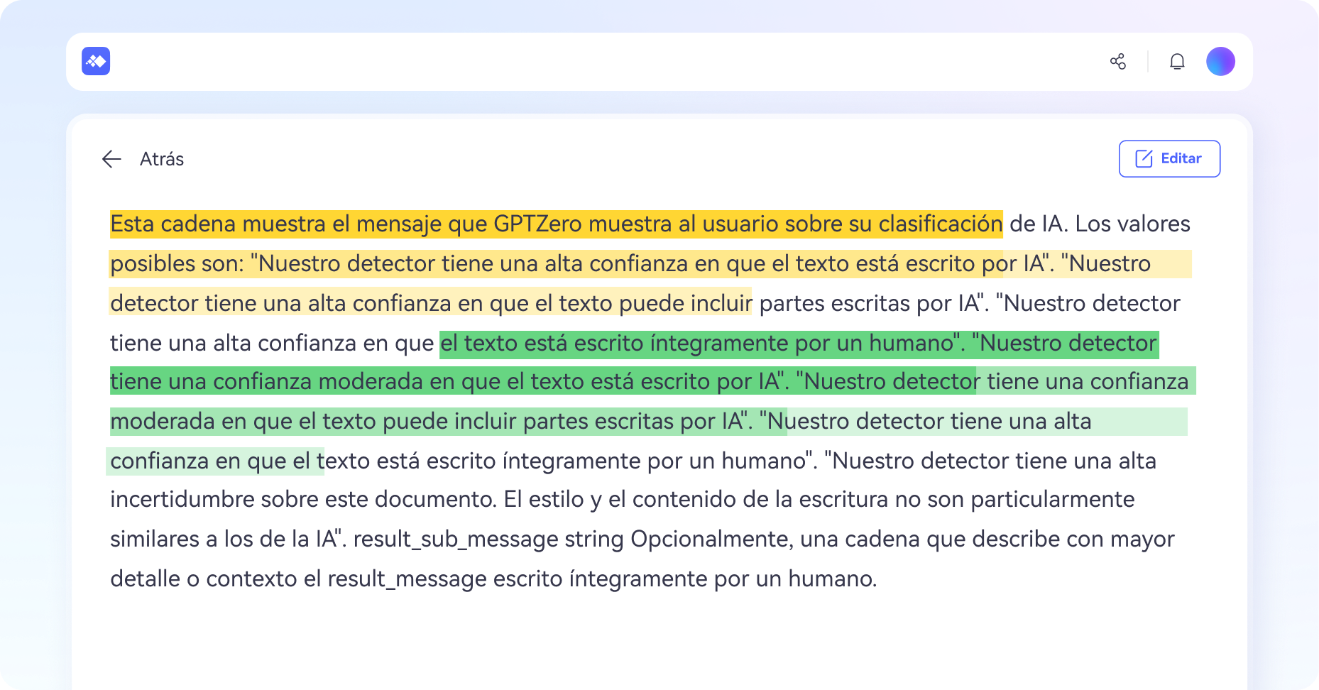 resaltar secciones clave