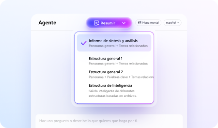 Elegir modo de resumen