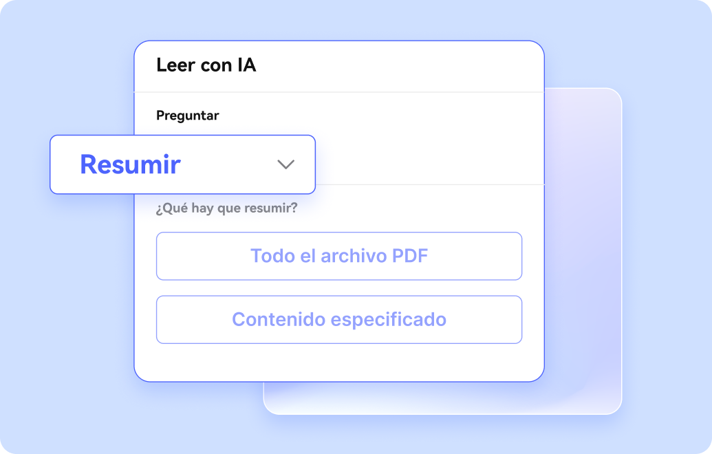 Lector de PDF con IA resumiendo un informe técnico largo