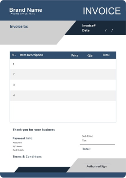 Invoice PDF templates