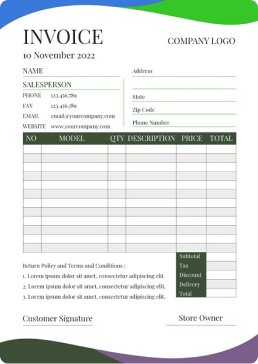 Invoice PDF templates