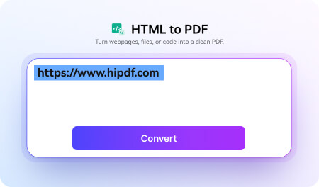 Pegar una URL en el convertidor URL a PDF